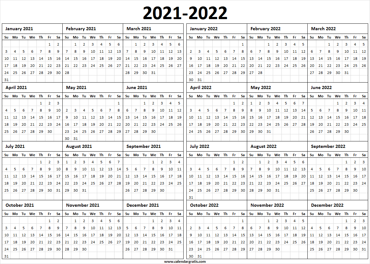 Free Printable Editable 2021 Printable Calendar One Page