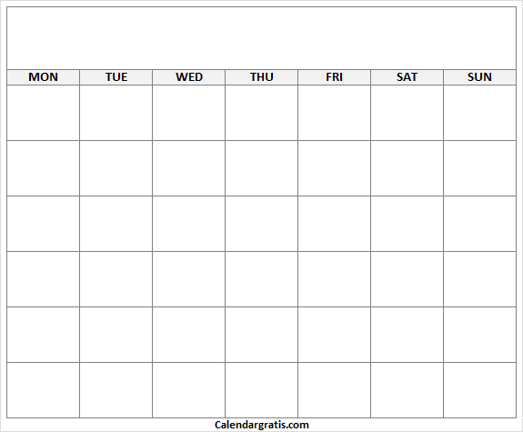 Printable Blank Calendar Template Editable Monthly To Do List Excel
