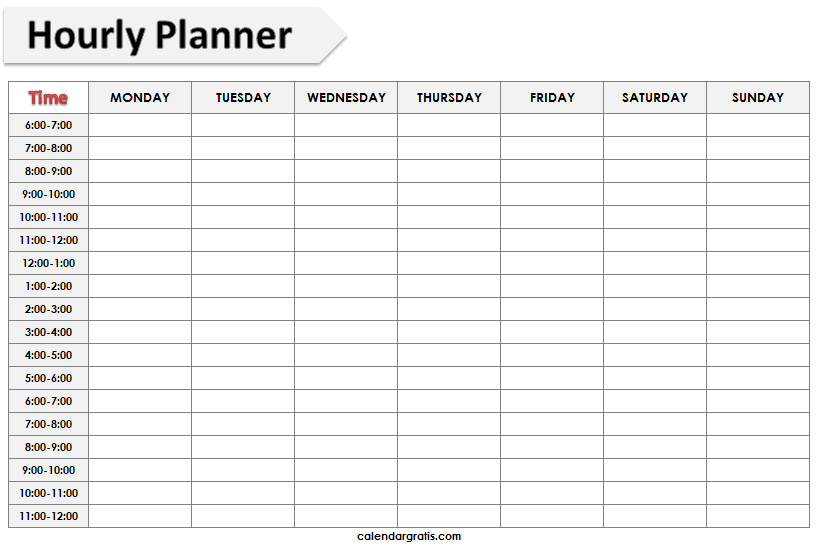 Weekly Planner 2023 With Calendar Hourly Planner Printable 