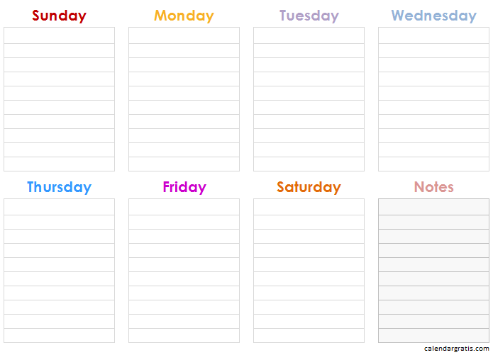 Weekly To-do list