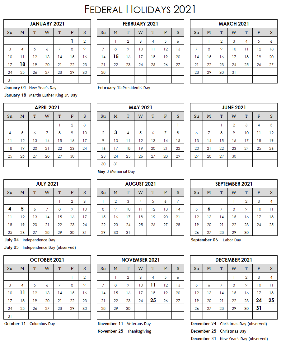 Federal Holidays 2021 Calendar Printable Printable Calendars June