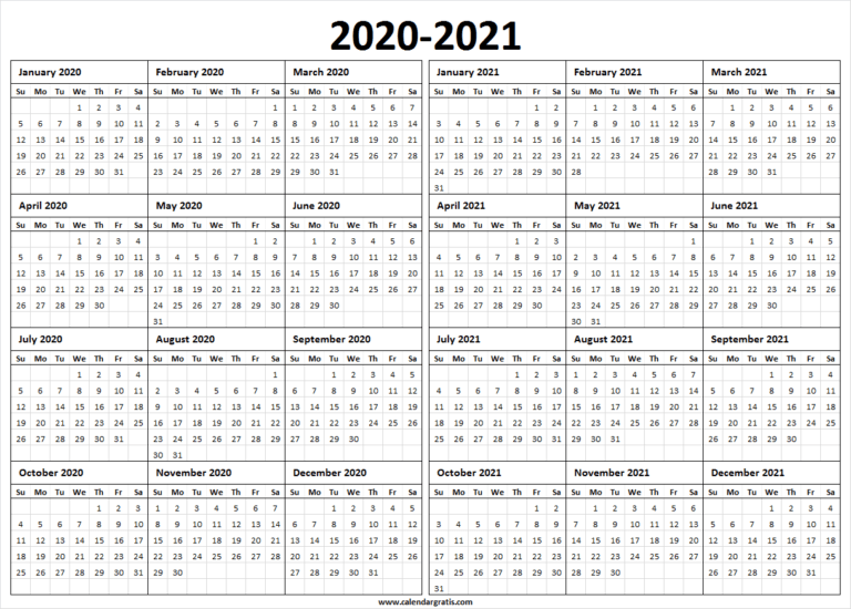 Printable Calendar 2020 Template, Holidays | 2020 2021 Calendar