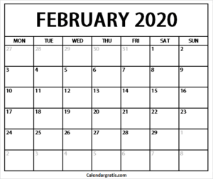 Printable February 2020 Calendar Template | Holidays, Events, Festivals