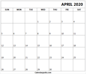 Printable April 2020 Calendar Template with Notes, Holidays UK, Canada