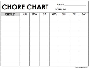 Chore Chart Printable Template for Kids | How to make Chore Chart | Ideas