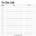 To Do List Template Printable Free | Weekly To-Do Planner Notebook