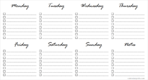 To Do List Template Printable Free | Weekly To-Do Planner Notebook