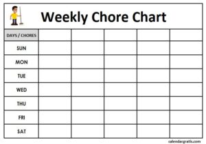 Chore Chart Printable Template for Kids | How to make Chore Chart | Ideas