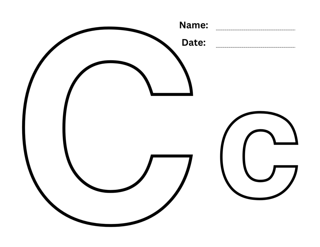 Alphabet C Coloring Pages 7020