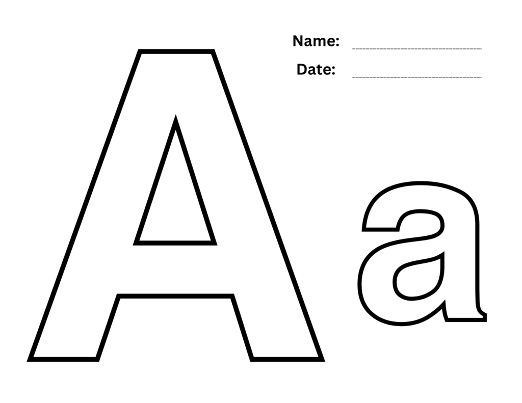 Alphabet A Coloring Pages: Free Printable