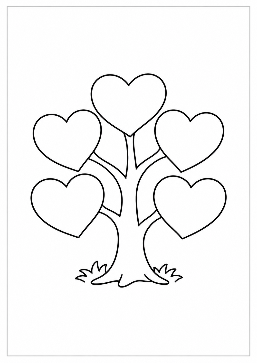 Árbol de agradecimiento: dibujo de Acción de Gracias para colorear